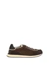 Dolce & Gabbana Mixed-material Dg Cushion Sneakers In Brown