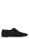 Dolce & Gabbana Black Lace-up Shoes With Woven Design In Black