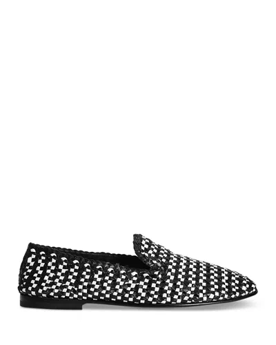 DOLCE & GABBANA MEN'S WOVEN LEATHER SLIPPERS