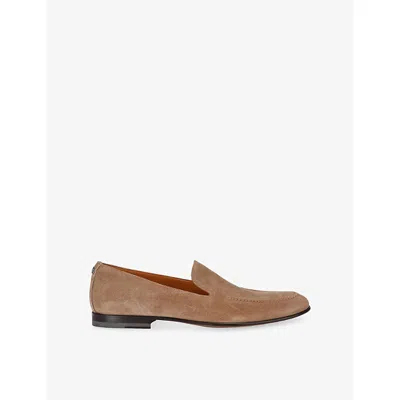 Dolce & Gabbana Mens Beige Vivaldi Suede Loafers Eur 44 / 10 Uk In Sand