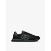 Dolce & Gabbana Mens Black Aria Branded Suede And Mesh Trainers In Black