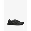 Dolce & Gabbana Low-top Nylon Sneakers With Leather Inserts In Black