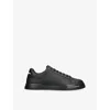 Dolce & Gabbana 'portofino' Black Low Top Sneakers With Logo Patch On The Tongue And Logo Lettering On The Side In Black