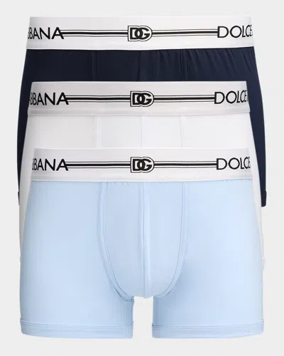 Dolce & Gabbana Mens Stretch Cotton Multicolor 3-pack Boxer Briefs