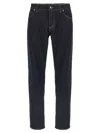 Dolce & Gabbana Trousers With Belt Loops And Contrast Stitching In Multi