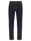 Dolce & Gabbana Trousers With Belt Loops And Contrast Stitching In Multi