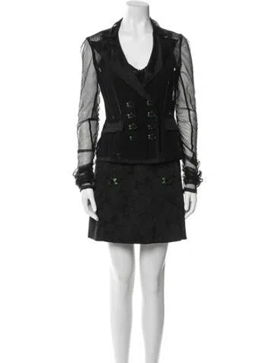 Pre-owned Dolce & Gabbana Mesh Accents Dress Set In Neutral