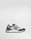 Dolce & Gabbana Mesh And Split Leather Dg Running Sneakers In Multicolor