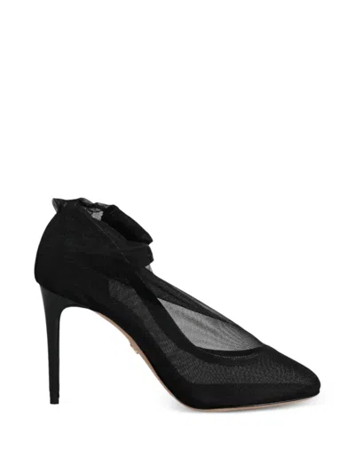 Dolce & Gabbana Mesh Ankle Boots In Black