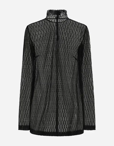 DOLCE & GABBANA MESH BLOUSE