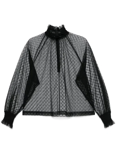 Dolce & Gabbana Mesh Blouse In Black