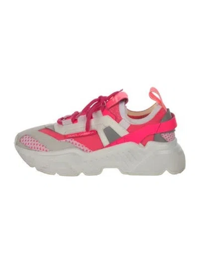 Pre-owned Dolce & Gabbana Mesh Colorblock Pattern Chunky Sneakers In Multi