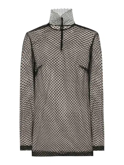 DOLCE & GABBANA MESH DESIGN MINI DRESS