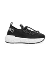 Dolce & Gabbana Mesh Lace-up Sneakers In Black