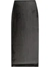 Dolce & Gabbana Mesh Midi Pencil Skirt In Black