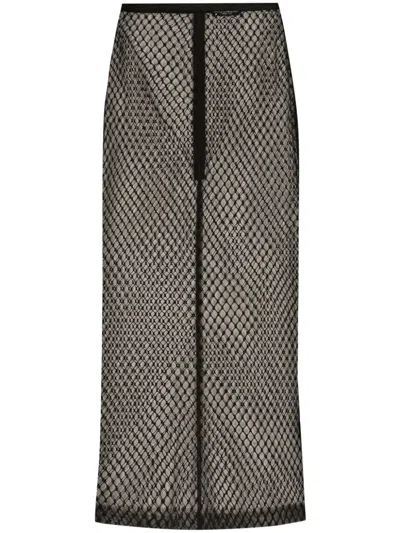 Dolce & Gabbana Rock Mit Netzeinsatz In Black