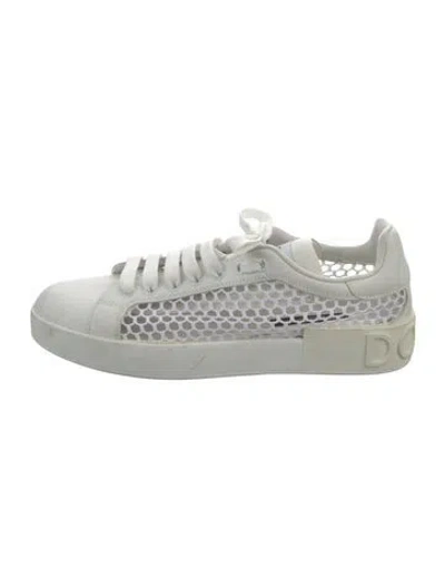 Pre-owned Dolce & Gabbana Mesh Sneakers In White