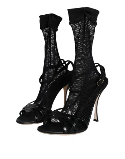 Dolce & Gabbana Mesh Stiletto Heel In Black