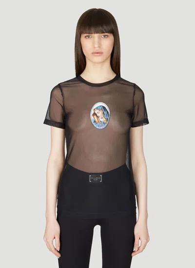 Dolce & Gabbana Mesh T-shirt In Black