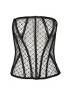 Dolce & Gabbana Mesh Tulle Bustier Tops Black