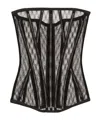 Dolce & Gabbana Mesh Tulle Corset In Black