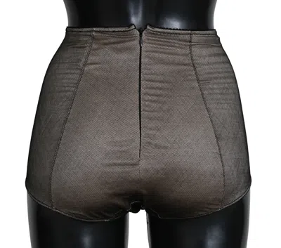 Dolce & Gabbana Mesh-paneled Cotton-blend Bodysuit In Gray