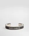 Dolce & Gabbana Metal Bracelet With Logo In Red
