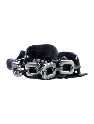 Pre-owned Dolce & Gabbana Metal Chain-link Accents Chain-link Belt In Metallic/silver