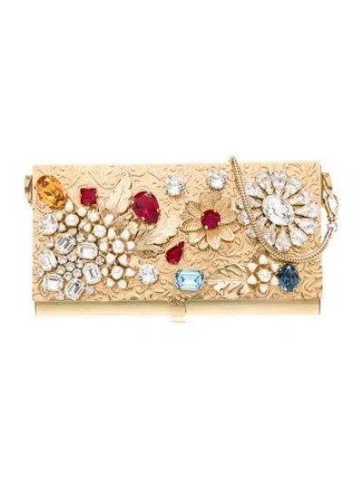 Pre-owned Dolce & Gabbana Metal Clutch In Gold