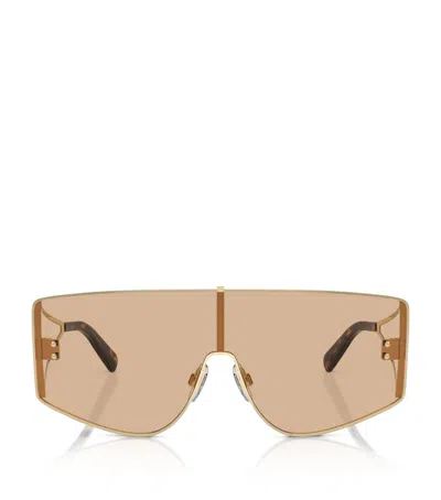 Dolce & Gabbana Dna Mask-frame Sunglasses In Gold