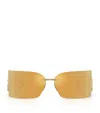 Dolce & Gabbana Womens Gold Dg2319 Irregular-frame Metal Sunglasses In Gold
