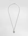 Dolce & Gabbana Metal Necklace With Engraved Medallion In Silver