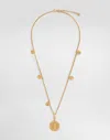 Dolce & Gabbana Metal Necklace With Logo In Gold