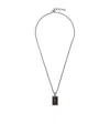Dolce & Gabbana Metal Necklace With Logo In Gray