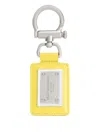Dolce & Gabbana Metal-plaque Keychain In Yellow