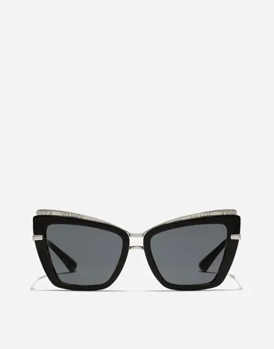 Dolce & Gabbana نظارات شمسية Metal Print In Black