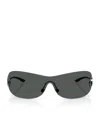 Dolce & Gabbana Shield-frame Sunglasses In Black