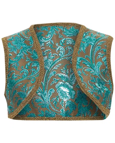 Pre-owned Dolce & Gabbana Metallic Baroque Floral Jacquard Vest