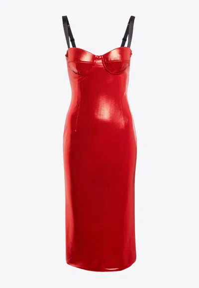 DOLCE & GABBANA METALLIC BRASSIERE DRESS