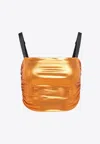 Dolce & Gabbana Metallic Cropped Top In Orange