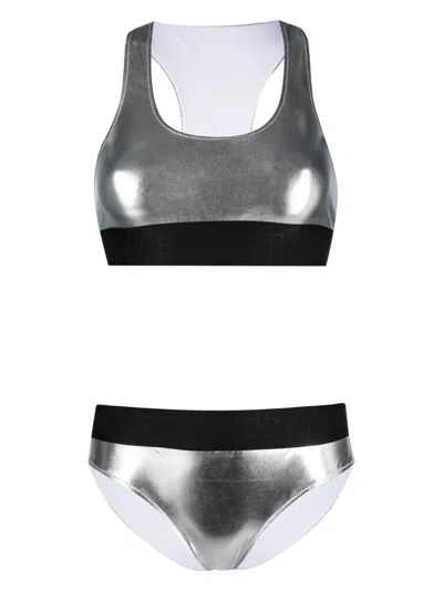 DOLCE & GABBANA METALLIC-EFFECT BIKINI