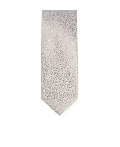 Dolce & Gabbana Metallic-effect Sil Tie In White