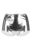Dolce & Gabbana Metallic-effect Stretch Briefs In Silver