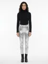 Dolce & Gabbana Metallic Elastane Leggings In Silver