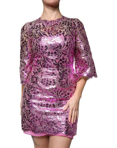 Dolce & Gabbana Short Dresses In Fuchsia