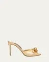 Dolce & Gabbana Metallic Knot Stiletto Slide Sandals