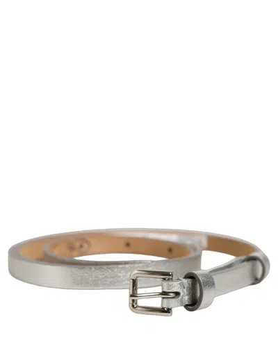 Dolce & Gabbana Metallic Leather Belt In Multi