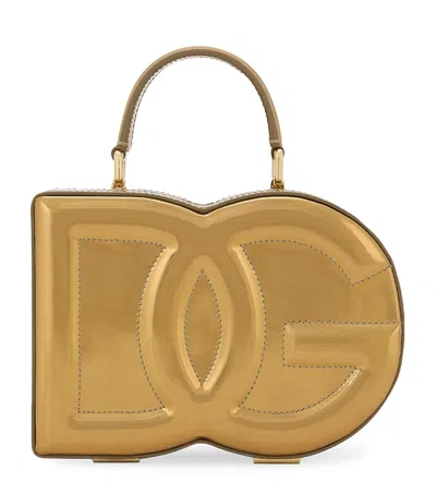 Dolce & Gabbana Dg Embossed Metallic-effect Bag In Gold