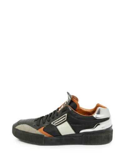 Pre-owned Dolce & Gabbana Miami Panelled Sneakers In Black