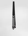 Dolce & Gabbana Micro-design And Logo Twill Print In Black